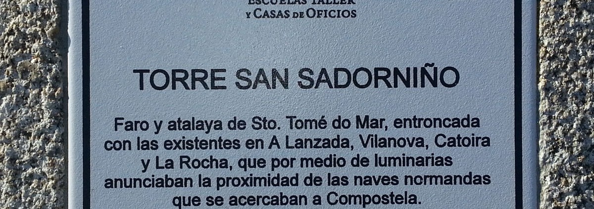 Cartel Torre de San Sadorniño