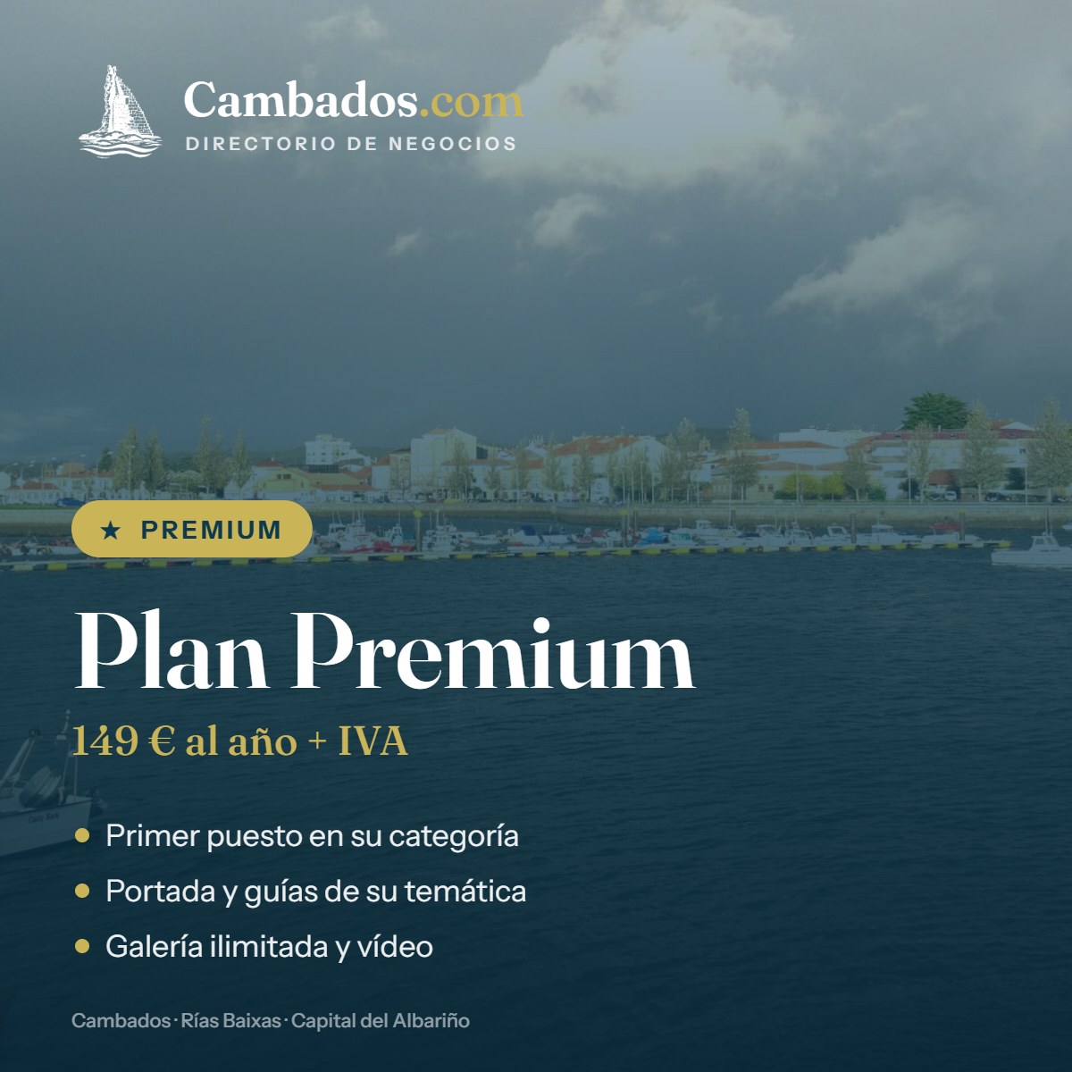 Plan premium del directorio de negocios de Cambados.com